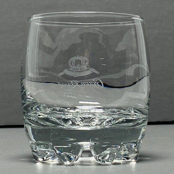 Crown Royal Whiskey Glass 10 Oz Low Ball Rock Glass 8 Point Bottom Italy - Picture 5 of 12